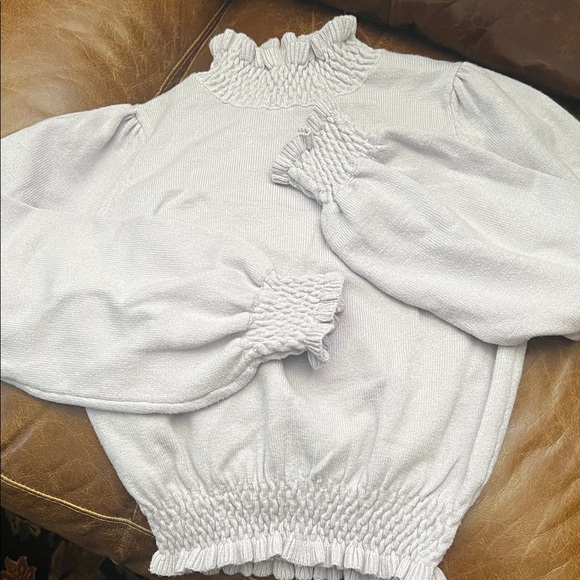 Lush Lavender Smocked Sweater - Picture 3 of 3